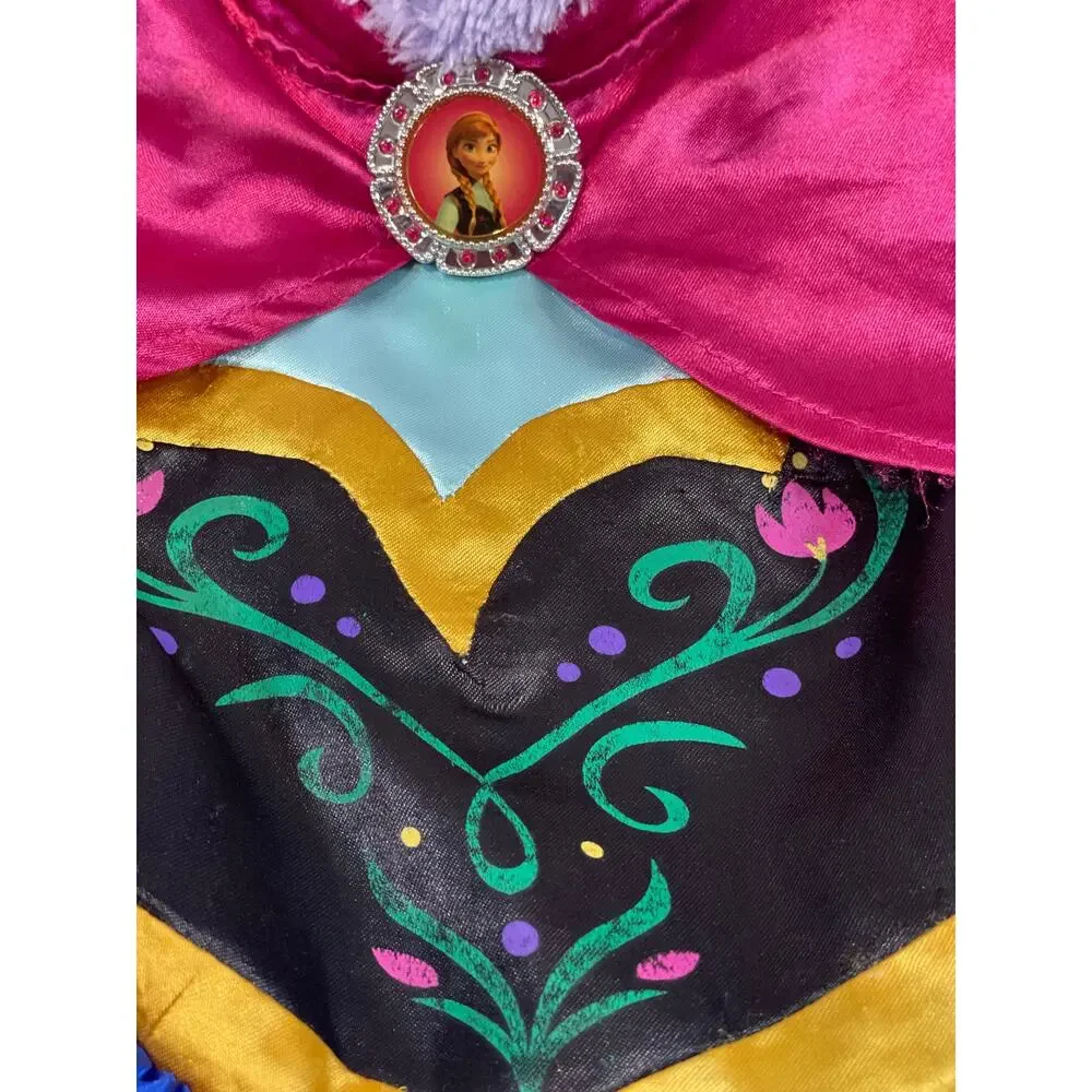 Disney Store Anna Dress Size 2 Burgundy and Blue